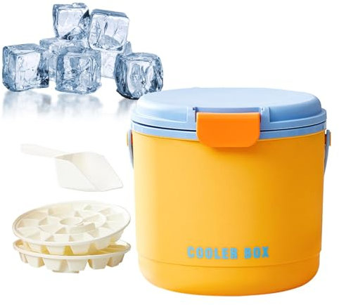 Seau de glace extérieure, seau à glace à vin, Refroidisseur de vin portable à triple isolée avec couvercle, Buvez des accessoires plus fraîches, continue de se froider une baignoire de boisson plus lo