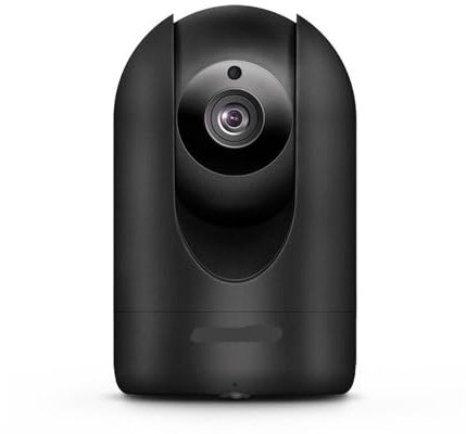 KVBRUI Telecamera di Sicurezza Domestica 4MP WiFi 2.4/5GHz IP Cam Interna AI Rilevamento Umano Telecamere di videosorveglianza Domestica - Telecamera ad Alta Definizione(AU Plug,4MP Black)