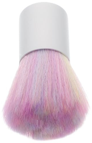 Homoyoyo Nails Dust Cleaning Brush with Vibrant Rainbow Bristle Design and Plastic Base Gentle on Nails Multifunctional Use and Salon Manicures