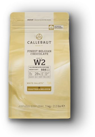 Callebaut W2 Belgian White Chocolate Couverture Callets 28.0% Cocoa 1kg
