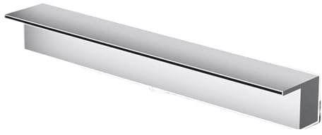 1 Stück Wasserfall-Überlauf aus Edelstahl 304 for Gartenteiche – Länge individuell anpassbar, ideal for Garten, Terrasse und Spa(Silver,150cm)