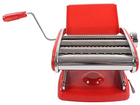 Acouto Máquina para Hacer Fideos, Máquina de Pasta de Acero Inoxidable para Lasaña y Fettuccine, Diseño de Manivela con 6 Niveles Ajustables para Fideos Caseros (Hoja de ventosa tipo 3)