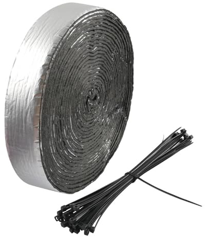 IOIUSKKU Cinta aislante para tuberías, solución de eficiencia energética, autoadhesiva, resistente al frío y al agua, para prevenir la pérdida de calor.