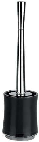Spirella WC Bürste Klobürste Toilettenbürste hochwertig „Sydney“ mit hygienischem Behälter Schwarz