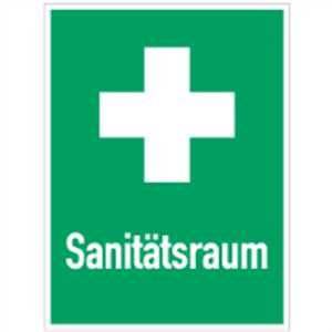Schild Hinweis Erste Hilfe Sanitätsraum 40 x 30cm Alu