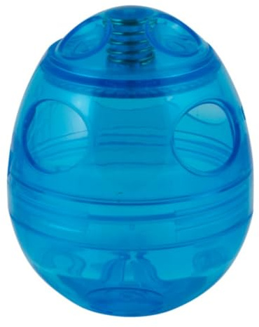 PetSafe Funkitty Egg-Cersizer Katzenspielzeug, Snackball mit 3 einstellbaren Löchern, Für Leckerlis und Trockenfutter, Blau
