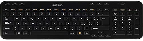 Logitech K360 Teclado Inalámbrico para Windows, Disposición QWERTY Italiano - Negro