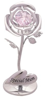 Crystocraft Special Mum Flower with swarovski crystal elements Celebration Rose SP351