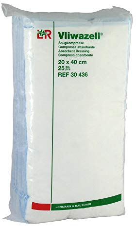 VLIWAZELL Saugkompressen unsteril 20x40 cm 25 St