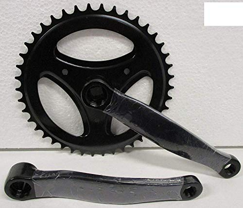 Guarnitura + Braccio Pedivella Bici Olanda - City Bike 42 X 170 Acciaio Nero