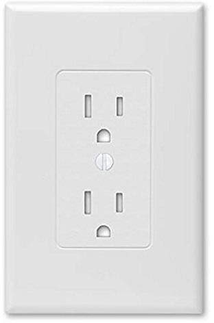 Taymac 2600W Masque Revive Polycarbonate White 1-Gang Cover, Replaces Old and Discolored Wall Plate for Electrical Outlet, Decor and Home Improvement Essentials