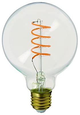 Xanlite Ampoule LED E27 Vintage Globe G95 Culot E27 - Led Filament Angle D'Éclairage 320° - Lumière Blanche Chaude - RFDE280B95S