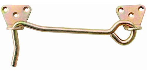 KeyMet GmbH Tempête Crochet avec Anneau Plaques de Fixation 7 x 150 mm Crochets de Fenêtre Acier Galvanisé