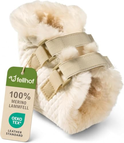 Lammfell-Schuhe Fersenschoner, 1 Stk., Unisex, Beige, Fußbett, Aktive Personen, Erwachsene