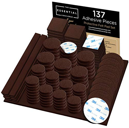 Felt Furniture Pads for Chair Legs to Protect Hardwood Floor- Chair Leg Floor Protectors- Self Adhesive Furniture Felt Pads for Furniture Feet. Furniture Pads Floor Protectors for Table Legs