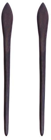 Beaupretty Palillos de madera japoneses para el pelo tallados a mano para el pelo largo, 2 unidades (Shuttle)