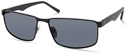 Timberland TBA9265 Gafas de Sol Hombre, Gafas de Sol Casual en Metal Ligero, Forma de Lente Rectangular, Lentes Polarizadas Humo, Cañón de Fusil Brillante