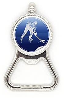 Flaschenöffner für Bierflaschen, Eishockey, Edelstahl, für Wintersport, Eishockey