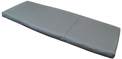 Quattro Meble Graues Echtleder Bankauflage Sitzkissen Lederkissen Sitzpolster Bank Auflage doppelt genähtes Echt Leder MDR Duma Grau Kissen Sitzauflage (45 x 150 cm)