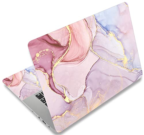 AORTDES Laptop Skin Sticker Decal 15-15.6 Inches, Universal Reusable Vinyl Sticker for 12.1 13 13.3 14 15.4 Inches Netbook/Notebook PC, Waterproof & Scratch-Resistant (Colorful Marble)