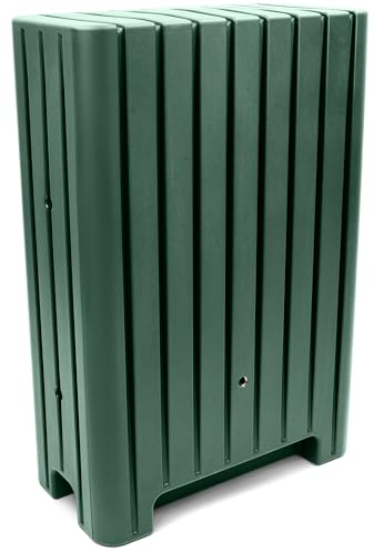 YourCasa Regentonne 280 Liter [UrbanElegance] Eckig und Schmal mit Metallgewinde - Regenfass Frostsicher aus Kunststoff - Regenwassertonne - Regenwassertank Garten Wassertank Regensammler (Grün)