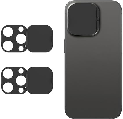 MakLuen Copertura per fotocamera, copertura per webcam compatibile con telefono 15 Pro/15 Pro Max, copertura posteriore per obiettivo protegge la tua privacy e sicurezza (nero)