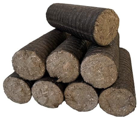Tronchetti in Legno Pressato 100% Faggio e Rovere | Ideale per Caminetti, Stufe, Barbecue | 10 Kg Biocombustibile Ecologico | Potenza Calorica 4,8 Kw/h