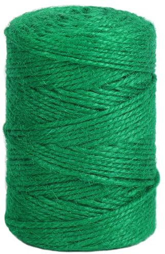 Vivifying 328 Feet Green Garden Twine, 3mm Jute Twine String for Climbing Plants, Gardening, Tomatoes, Vines, Floristry, Bundling and Crafts