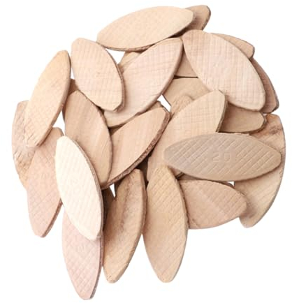 BESTonZON 100pcs Beech Wood Joiner Biscuits Woodwork Biscuit Docking Tool Kit for Board Joining Wood Panel Connection