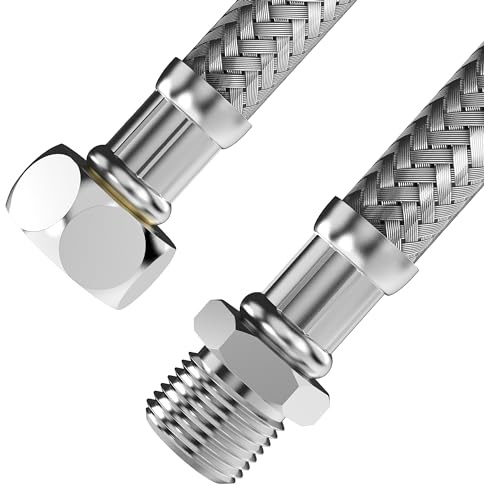 VARIOSAN Flexschlauch 17499, 3/8 AG x 3/8 ÜWM, 500 mm, Edelstahlmantel, DVGW zertifiziert, Trinkwasser, flexibler Panzerschlauch