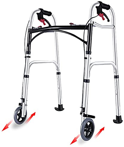 Rollator Rollator Rollator Klappbar Aluminium Walking Mobilitätshilfe mit Bremse und Rädern Leichter Standard Lauflernhilfe für Senioren & Erwachsene