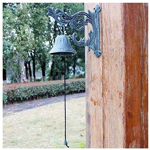 Türglocke Gusseisen, Türglocke aus Gusseisen, Antike Türklingel Villa Front Große Blume Blatt Klassischen Stil Schmiedeeisen Glocke Gusseisen Türklingel