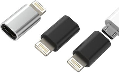 Adattatore Micro USB A Lightning Maschio(3 Pack) Android Cavo Da Per Apple MFI Certified Ricarica Adattatori MicroUSB Cavi Femmina Jack Per IPhone 14 13 Pro Spinotto Per iPad Caricatore mc-to-L