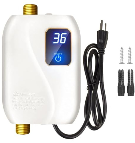 Chauffe-eau électrique instantané sans réservoir 110 V 3000 W Chauffe-eau électrique instantané sous l'évier avec affichage numérique