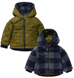 Noppies Baby Omachi - Giacca reversibile per bambini, Motivo a quadri: N346, 86