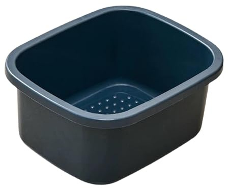 Amagogo Secchio per Bacini Da Bagno a Piedi, Portatile, Vasca Da Bagno, Robusta Vasca per Immergere per I Piedi per La Pedicure, Il Piede, blu scuro s