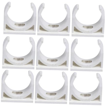 PVC U Shape Clamp Fixed Support 50pcs White for Hose