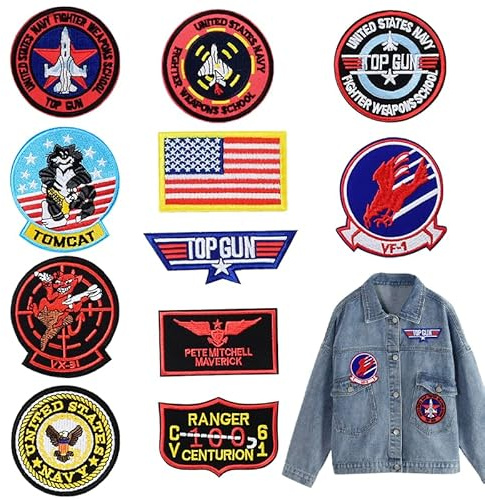 Patch Toppa Ricamata, Patch Termoadesive Toppa Ricamata Termoadesiva per Vestiti Toppas Ricamata Air Force Marine Corps Esercito da Applicare con Ferro da Stiro Cucitura