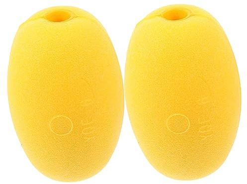 YARNOW BESTonZON 2er Set Schwimmboje Gelb, Hochwertige Angelboje aus Eva Schaum, Ovaler Bojenball für Kajakfahren und Meeresangeln, Robuster Schwimmkörper für Boot, Angeln und Wassersport Zubehör