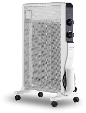 Taurus Mica 1500 - Radiador de mica, 1500W, 2 potencias, calor tridimensional, IP24, protección sobrecalentamiento, super silencioso, anti vuelco, ruedas multidireccionales, hasta 15m2