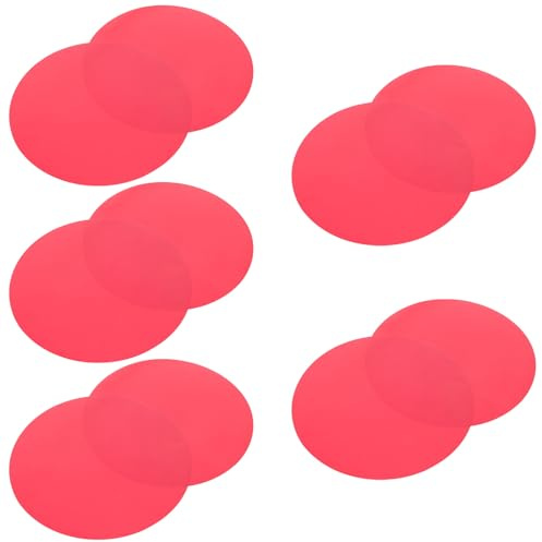 Autocollants en Gel pour Éclairage Ambiant Ronds Rouges 10pcs