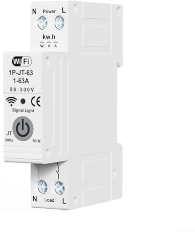 Pour disjoncteur intelligent TUYA, moniteur de consommation d'électricité WiFi avec contrôle vocal et minuterie pour gérer efficacement les systèmes électriques domestiques