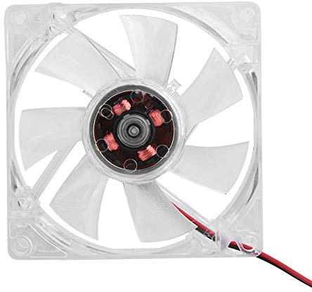 Wendry Ventilador de Caja de PC de 80 mm, Luz LED 12V 4Pin Silenciador Ventilador de Caja de PC, Enfriador de Computadora de Interfaz de Alimentación de 4 Pines, 11 dB-A Silencioso Ventiladores(Azul)