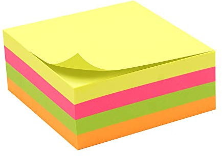WAYTEX 931653 - Notas adhesivas (320 hojas, multicolor, 75 x 75 mm, autoadhesivas)