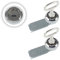 HOWDIA 2 Pcs Wheelie Bin Lock with Keys | Triangle Gas Meter Cam Lock | Zinc Alloy, Anti-Corrosion & Rust-Resistant | for Cupboard, Cabinet, Electric Box, Trash Bin, Elevator| 7x3.3x3.3cm