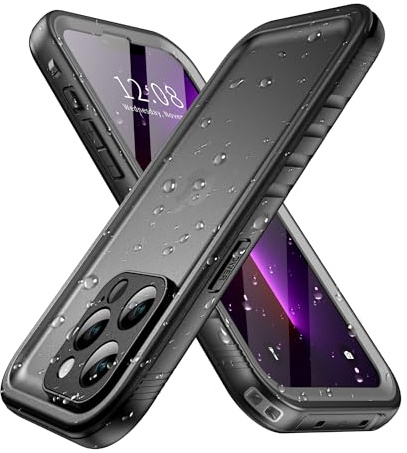 SPORTLINK für iPhone 13 Pro Max Wasserdicht Hülle - 360 Grad Outdoor Schutzhülle mit Kameraschutz Displayschutz [IP68 Waterproof] [6FT Fallschutz Hard Case ] Panzerhülle komplettschutz Schwarz 6,7 | Outdoor Handyhülle mit Kameraschutz und Displayschutz, militärischer stoßfester Panzerhülle, IP68 waterproof & staubschutz