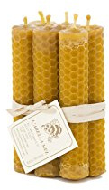 L'Abella 100% Bienenwachskerzen aus Spanien - reines Naturprodukt - direkt vom Imker - Honigduft - in Handarbeit gefertigt - 6 Kerzen mit je ca.10 cm x 2 cm, Menge:8 Stück