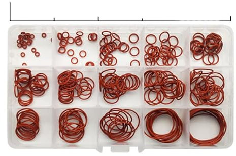 Dichtungen O-Ring Wasserdichte Unterlegscheibe Silikon-O-Ring Ölbeständige und Hochtemperatur-Oring-Reparaturbox-Sortiment-Kit-Sets