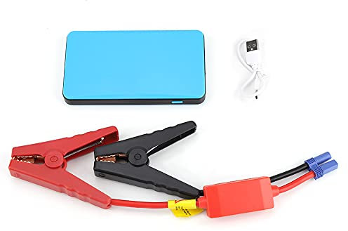 Banque de Puissance de Démarreur de Saut de Voiture, Banque de Puissance Portative de Chargeur de Batterie de Moteur de Démarreur de Saut de Voiture de 12V pour le Moteur à (Bleu)