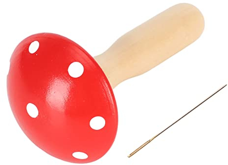 Darner Holzpilz, Abnehmbarer Stopfpilz aus Massivholz für Kleidung Stopfgarn Set Stopfpilz Holz Strickwaren Set für Stopfsockenlöcher und andere Häkel